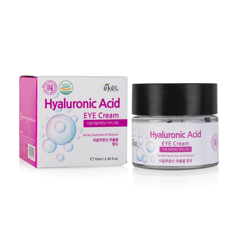 Зволожувальний крем для шкіри навколо очей Ekel Hyaluronic Acid Eye Cream з гіалуроновою кислотою, 70 мл